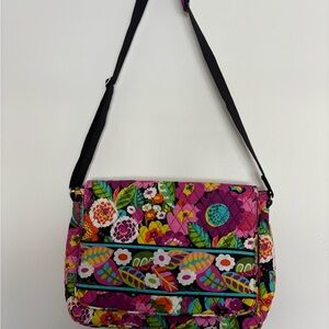 Vibrant Vera Bradley Floral Crossbody Bag